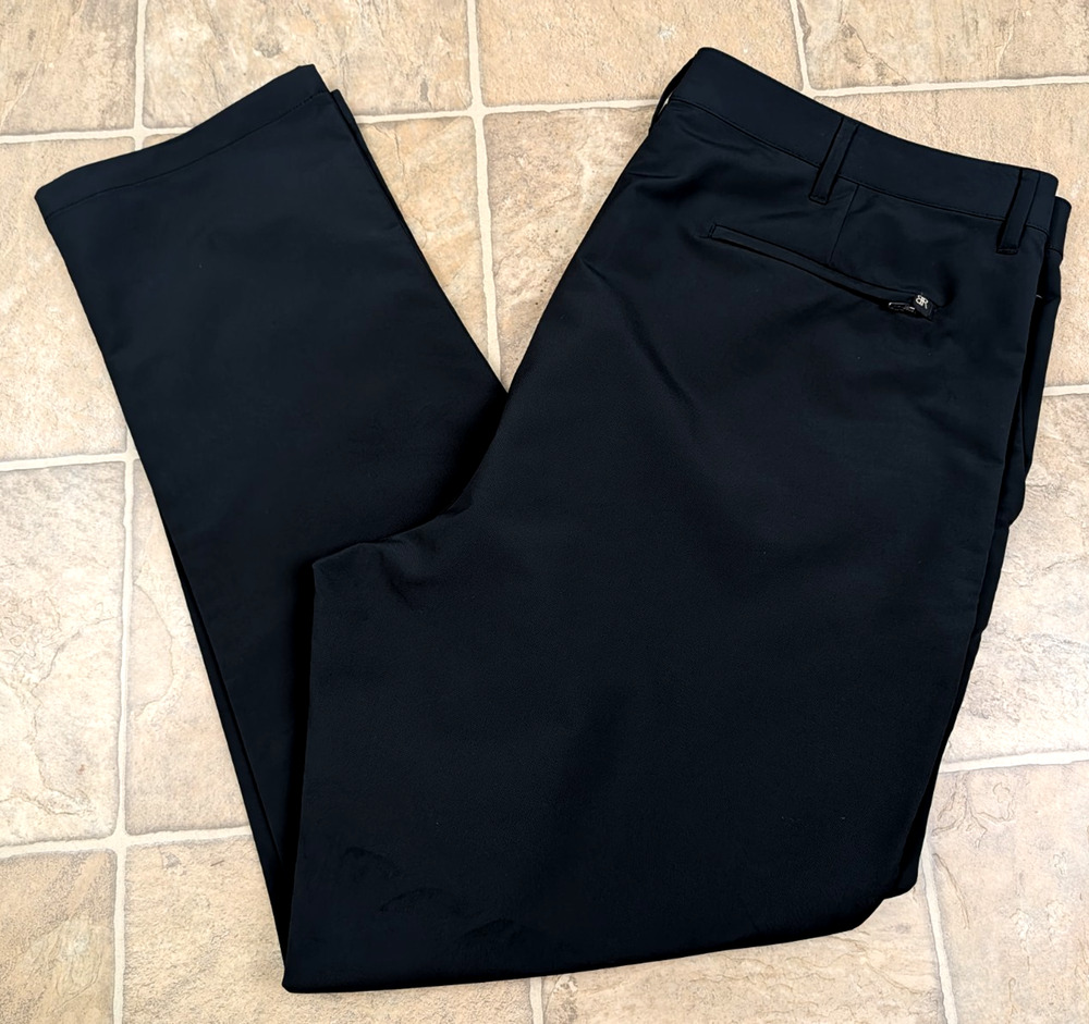 Banana Republic sz 42/32 men's Tech Pants black lightweight stretchy golf 1323